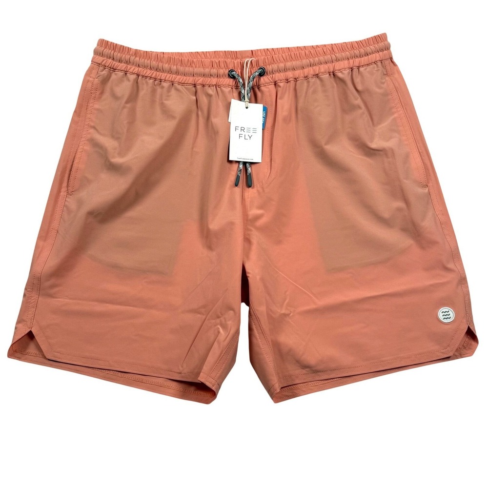 Free Fly Andros Trunk Mens Large Orange Dusk Stretch Fishing Swim Shorts New
